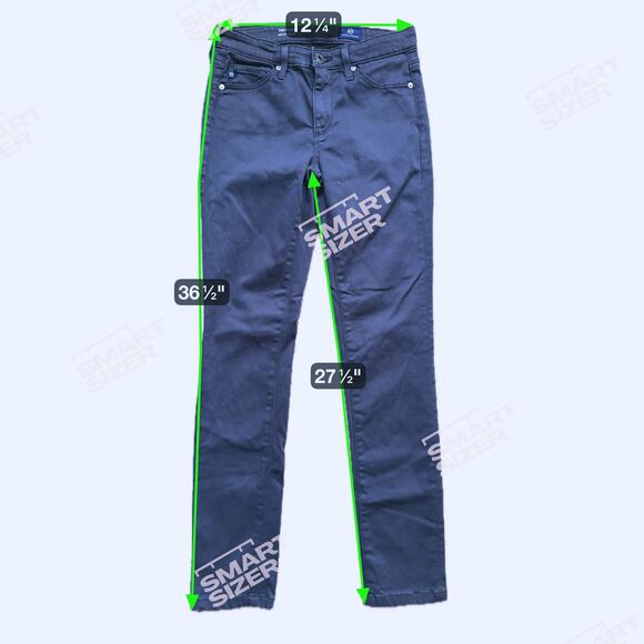 AG Adriano Goldschmied Prima Mid Rise Cigarette Jeans Black 23 - Picture 7 of 7